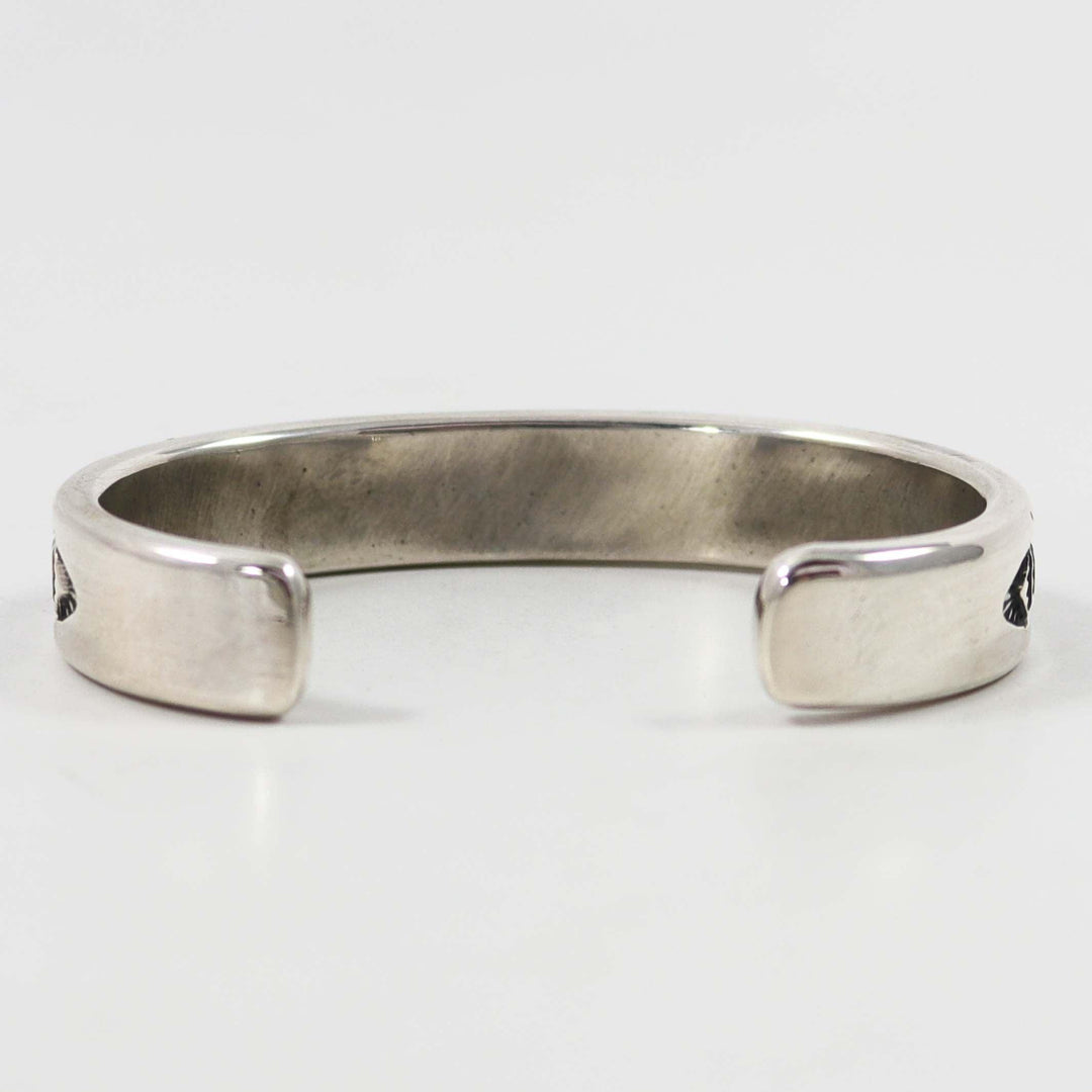 Stamped Silver Cuff by Kenneth Redhorse - Garland's