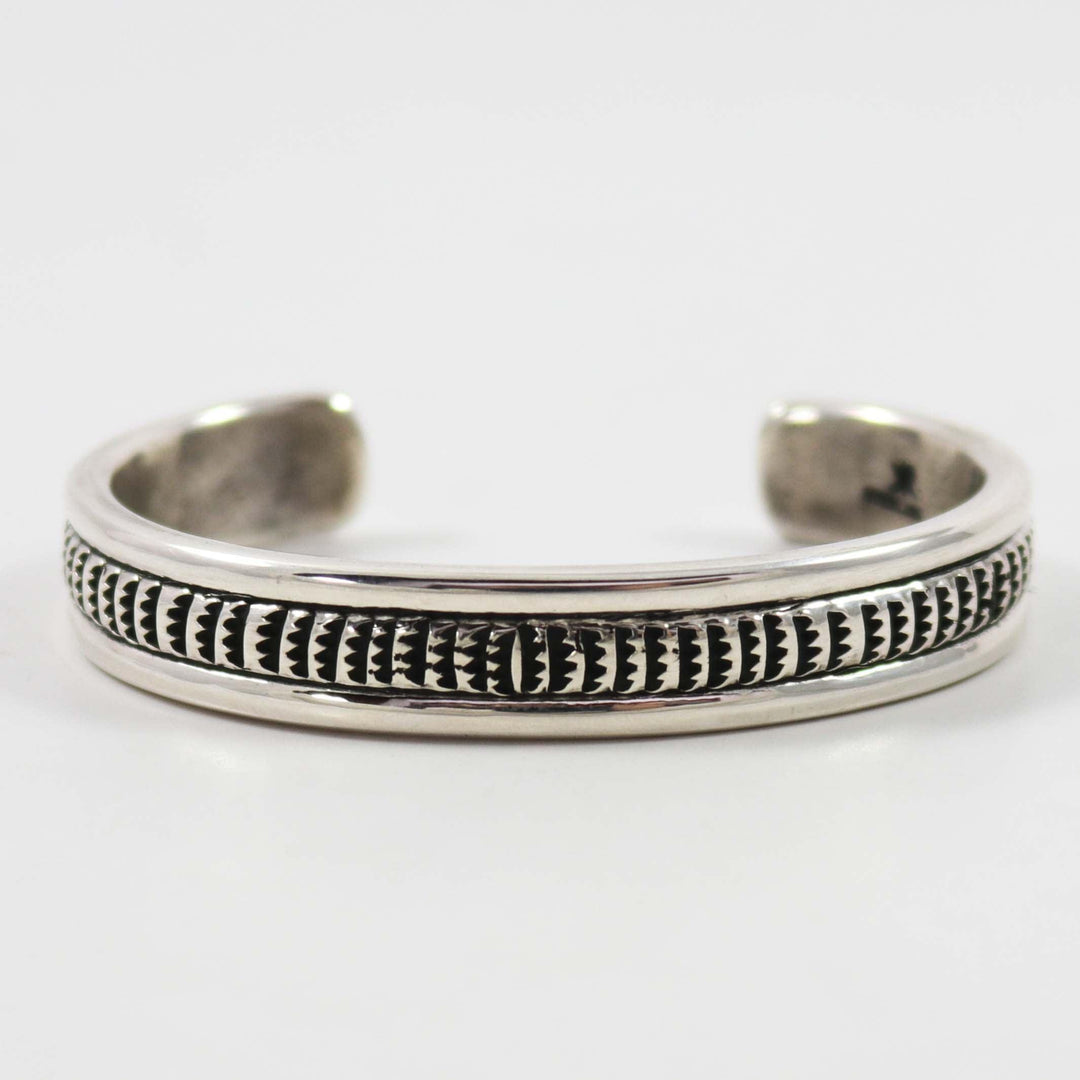 Stamped Silver Cuff by Kenneth Redhorse - Garland's