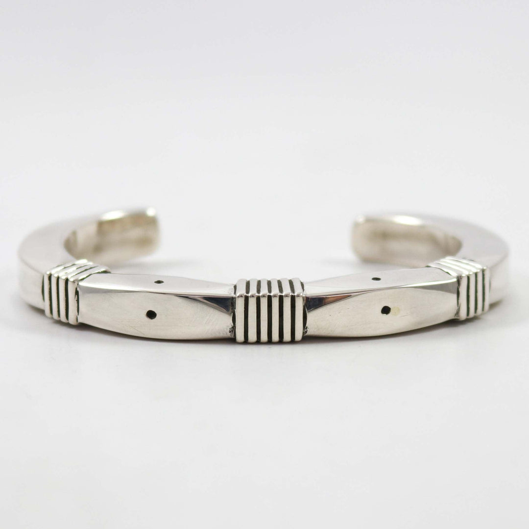 Filed Silver Cuff by Kenneth Redhorse - Garland's