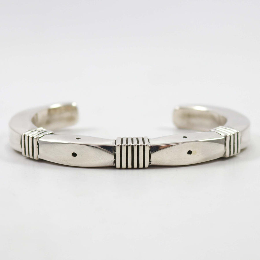 Filed Silver Cuff by Kenneth Redhorse - Garland's