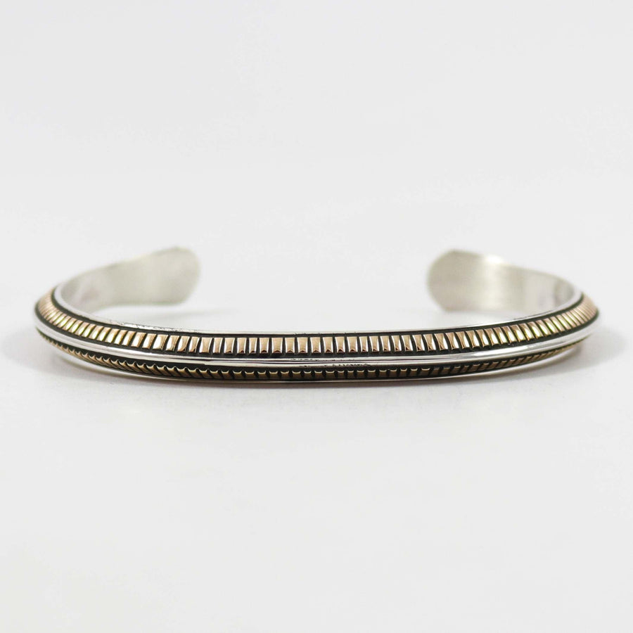 Gold on Silver Cuff by Bruce Morgan - Garland's
