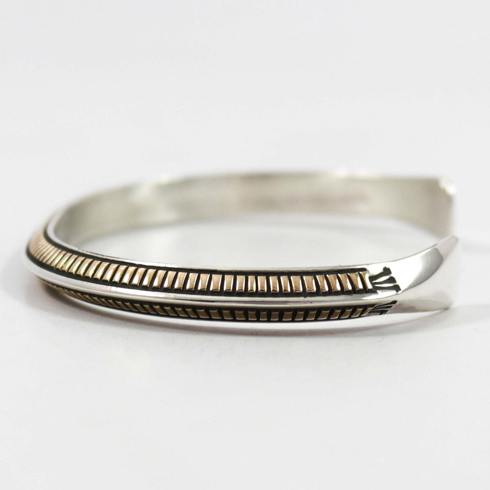 Gold on Silver Cuff by Bruce Morgan - Garland's