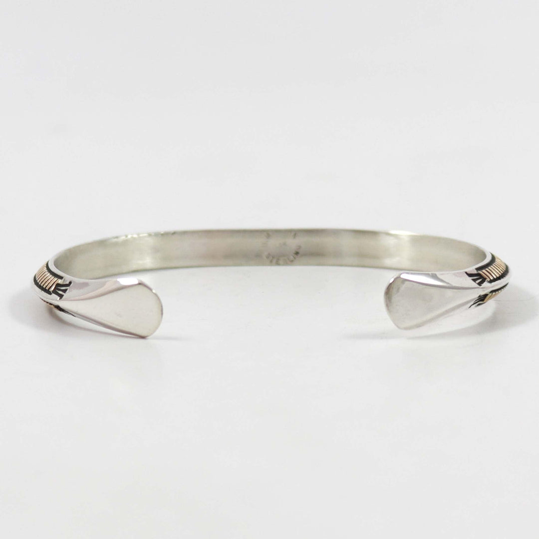 Gold on Silver Cuff by Bruce Morgan - Garland's