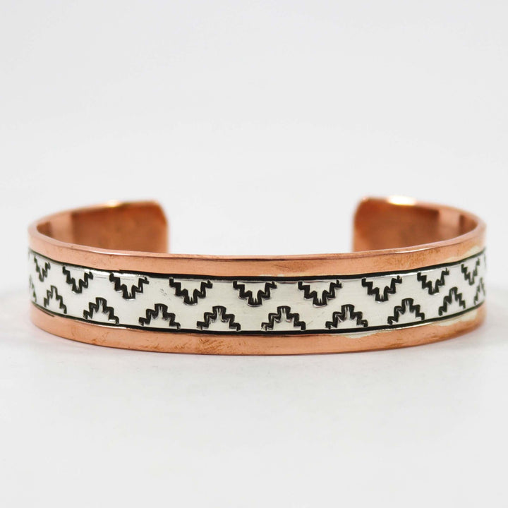 Silver and Copper Cuff by Wylie Secatero - Garland's