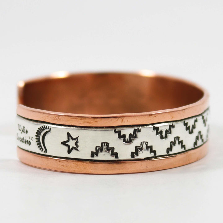 Silver and Copper Cuff by Wylie Secatero - Garland's