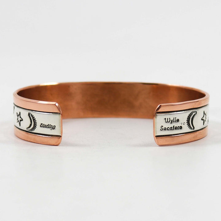 Silver and Copper Cuff by Wylie Secatero - Garland's