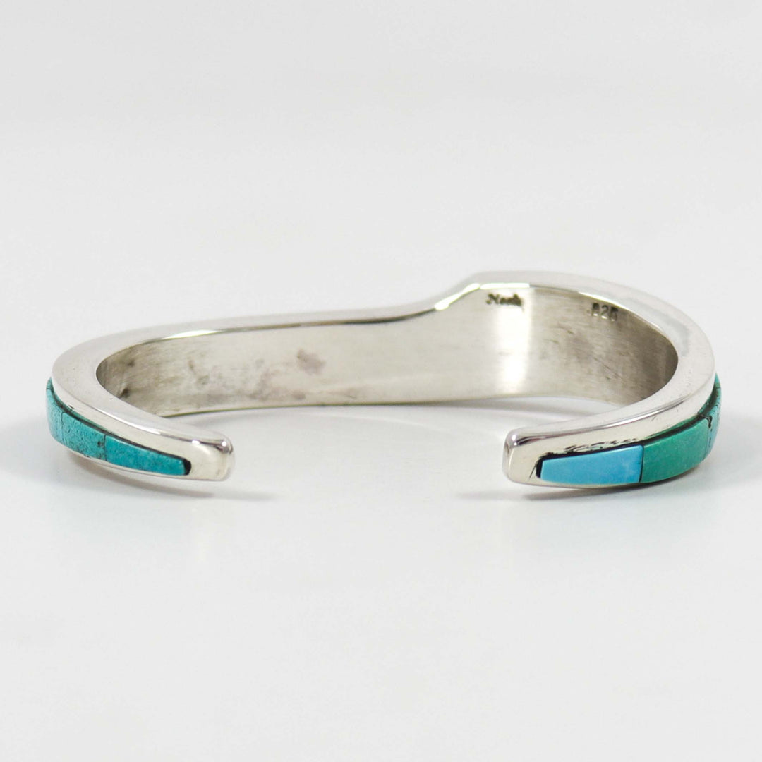 Easter Blue Turquoise Inlay Cuff
