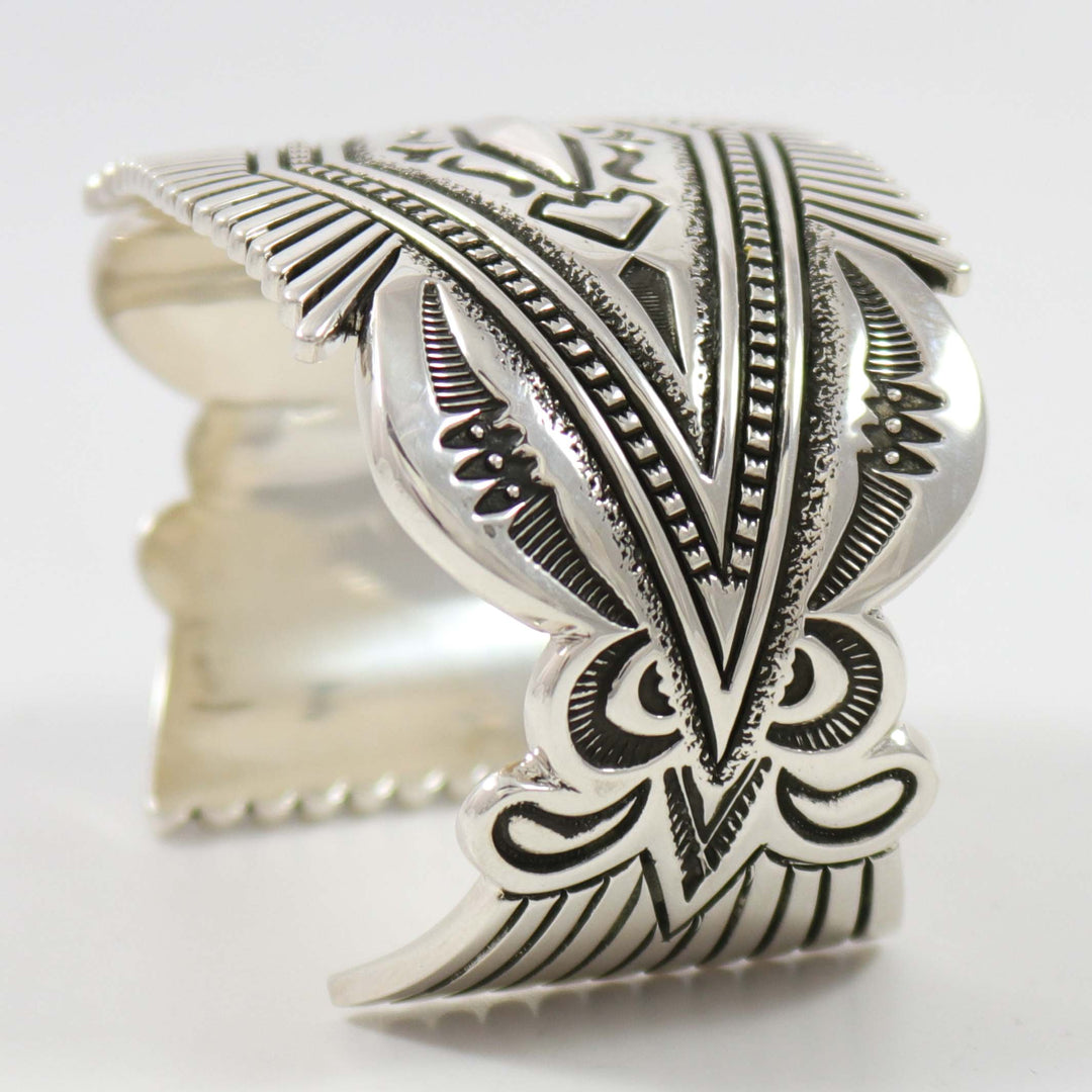 Stamped Silver Cuff