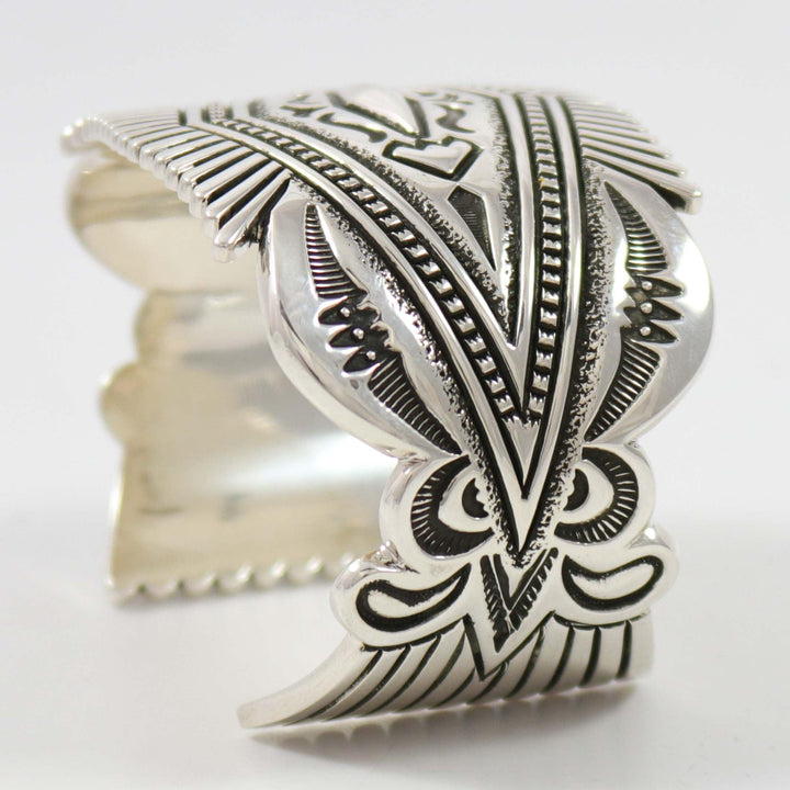 Stamped Silver Cuff by Jennifer Curtis - Garland's