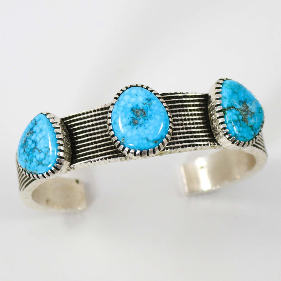 Kingman Turquoise Cuff by Alvin Yellowhorse - Garland's