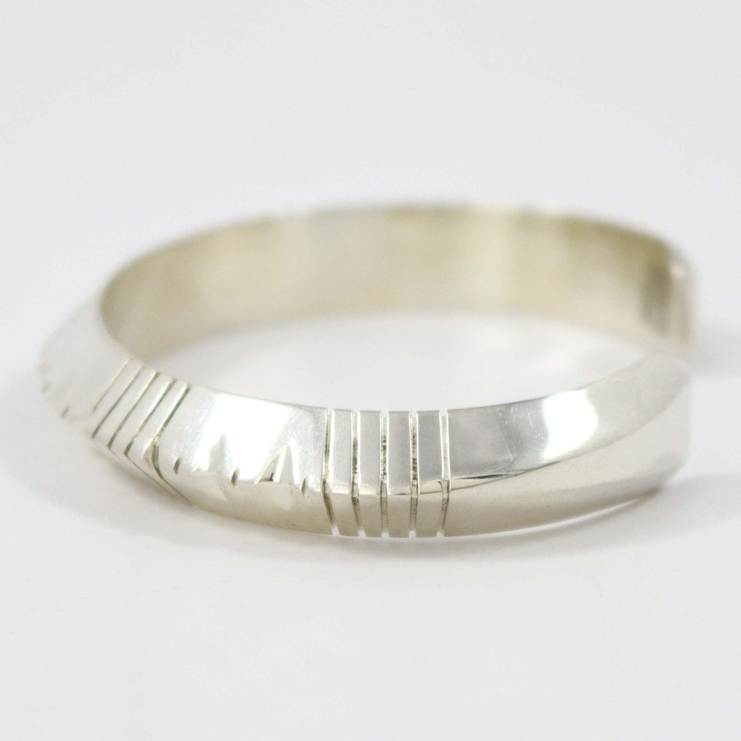 Stamped Silver Cuff by Gilbert Begay - Garland's