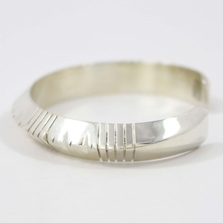 Stamped Silver Cuff by Gilbert Begay - Garland's