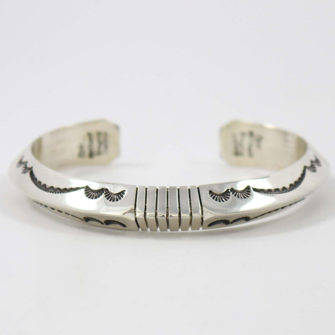 Stamped Silver Cuff by Gilbert Begay - Garland's