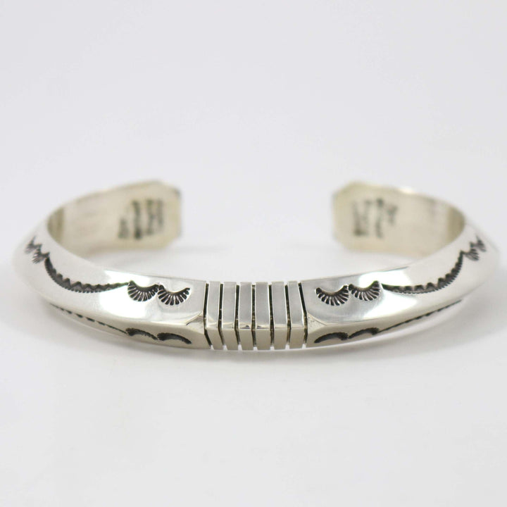 Stamped Silver Cuff by Gilbert Begay - Garland's