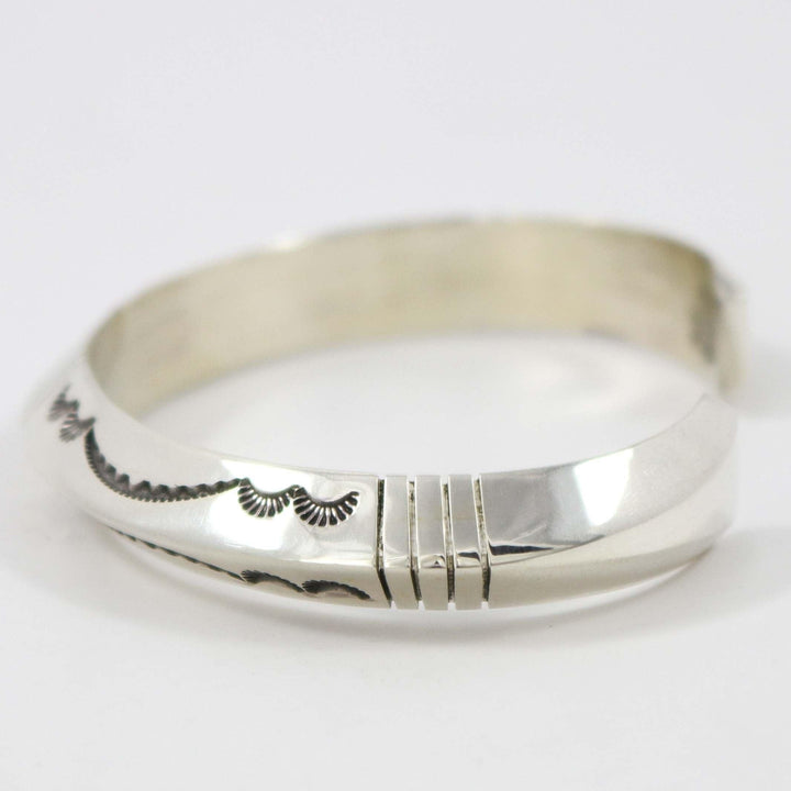 Stamped Silver Cuff by Gilbert Begay - Garland's