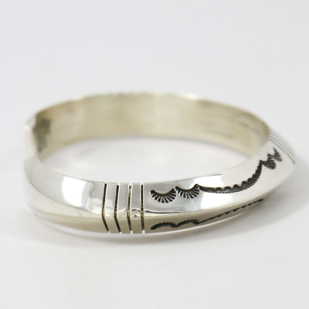 Stamped Silver Cuff by Gilbert Begay - Garland's