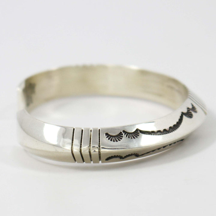 Stamped Silver Cuff by Gilbert Begay - Garland's