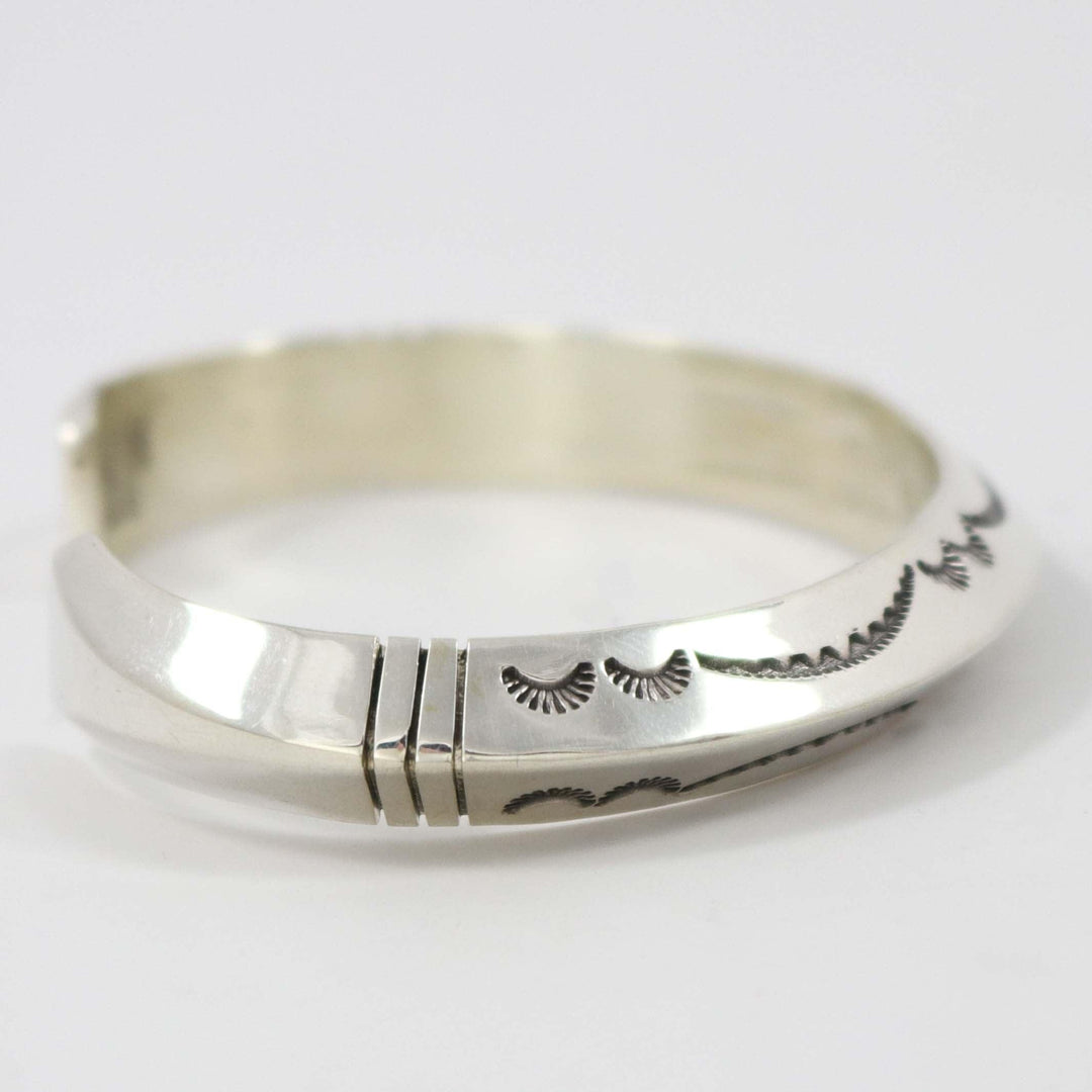 Stamped Silver Cuff by Gilbert Begay - Garland's