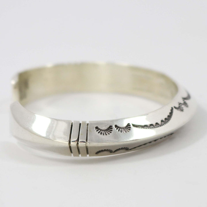 Stamped Silver Cuff by Gilbert Begay - Garland's
