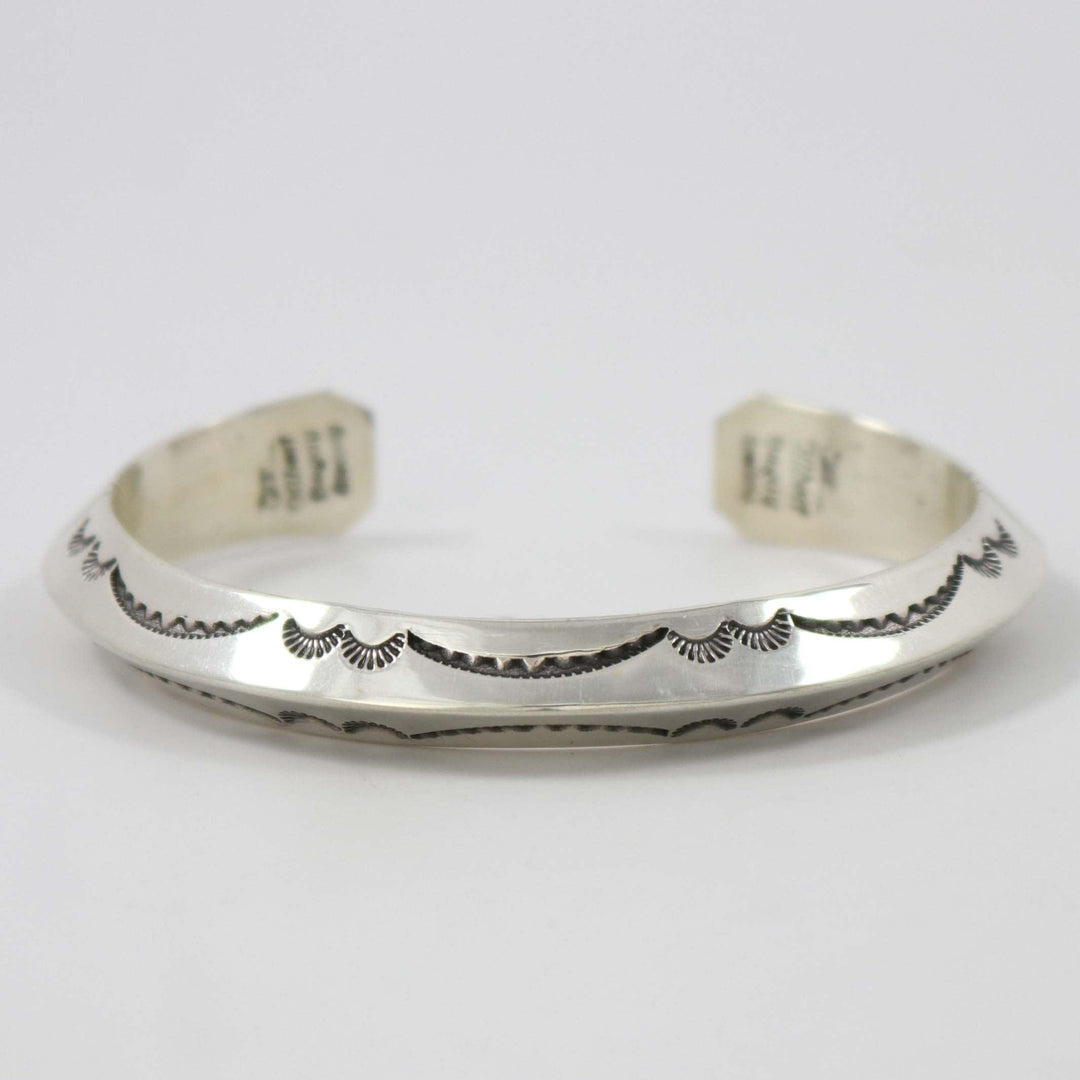 Stamped Silver Cuff by Gilbert Begay - Garland's