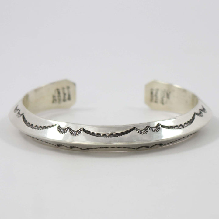 Stamped Silver Cuff by Gilbert Begay - Garland's