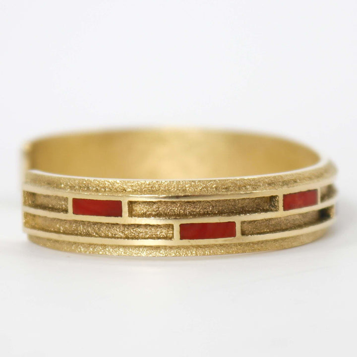 Gold and Coral Cuff