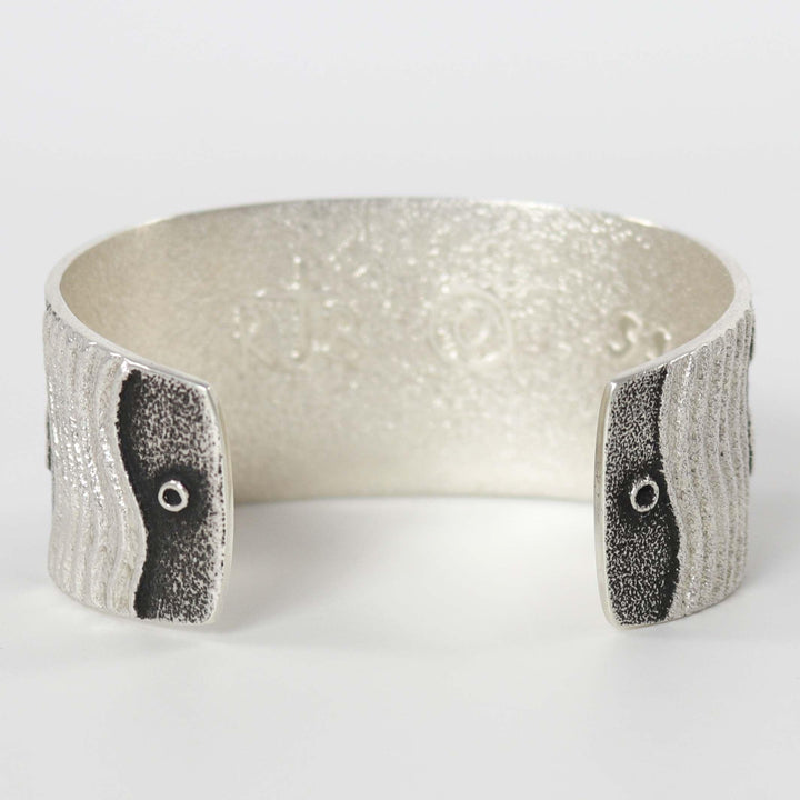 Coral Flower and Butterfly Cuff by Rebecca Begay - Garland's