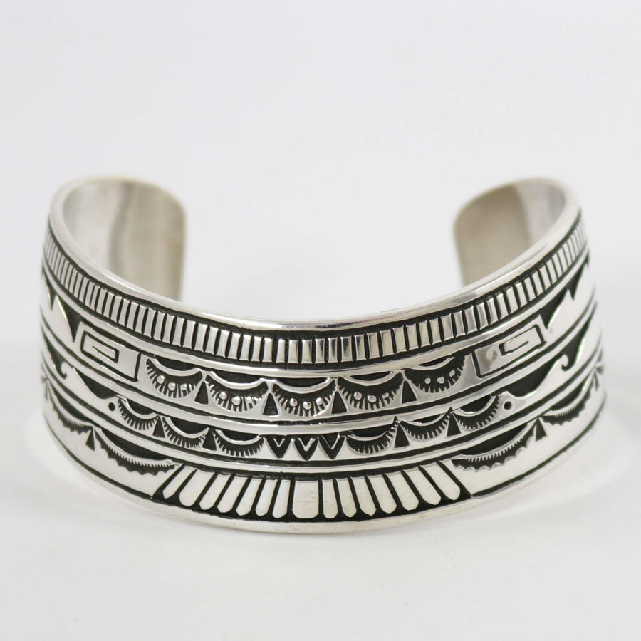 Silver Stamped Cuff by Charlie John - Garland's
