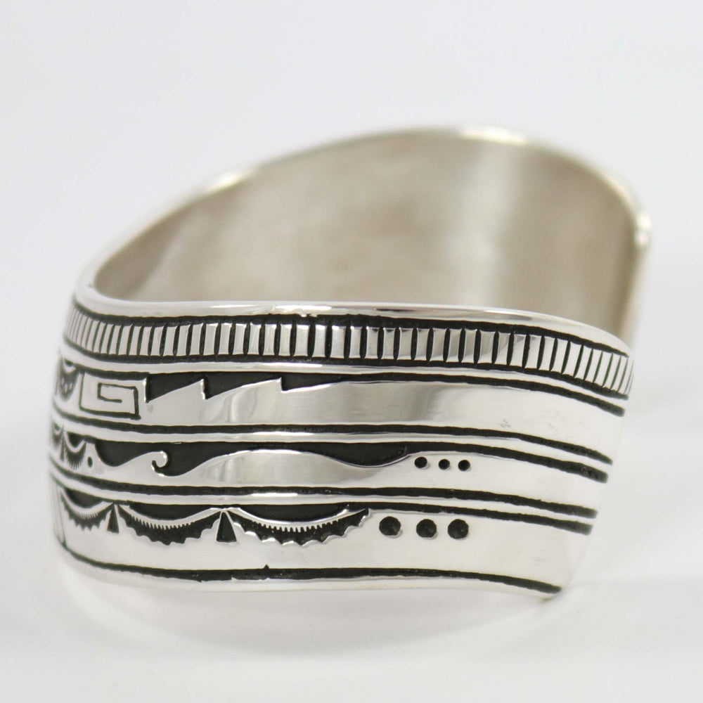 Silver Stamped Cuff by Charlie John - Garland's