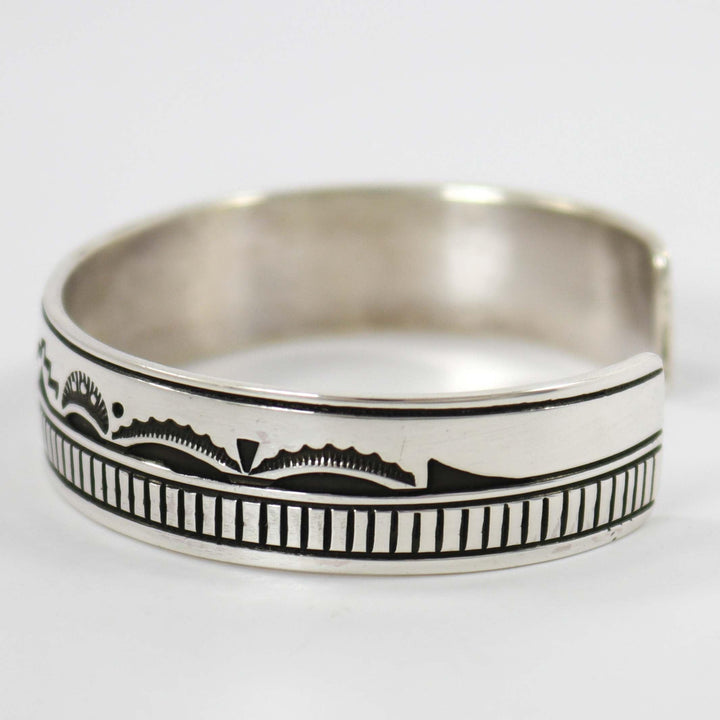 Silver Stamped Cuff by Charlie John - Garland's