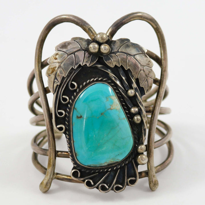 1970s Turquoise Leaf Cuff