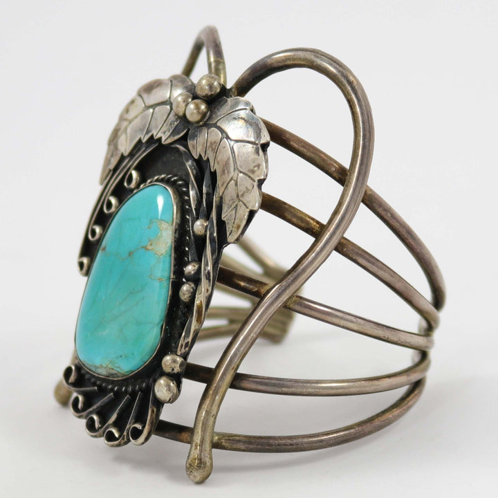 1970s Turquoise Leaf Cuff