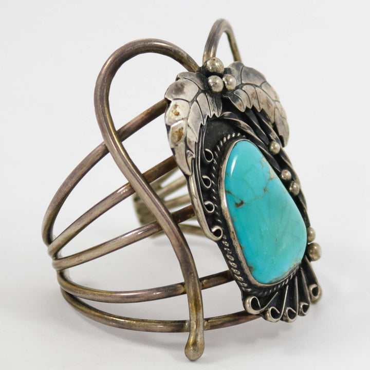 1970s Turquoise Leaf Cuff