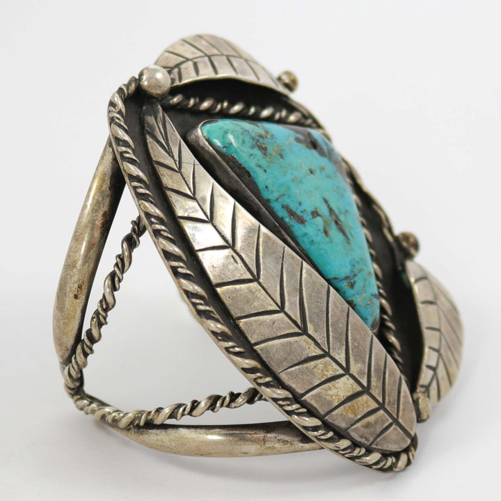 1970s Turquoise Leaf Cuff