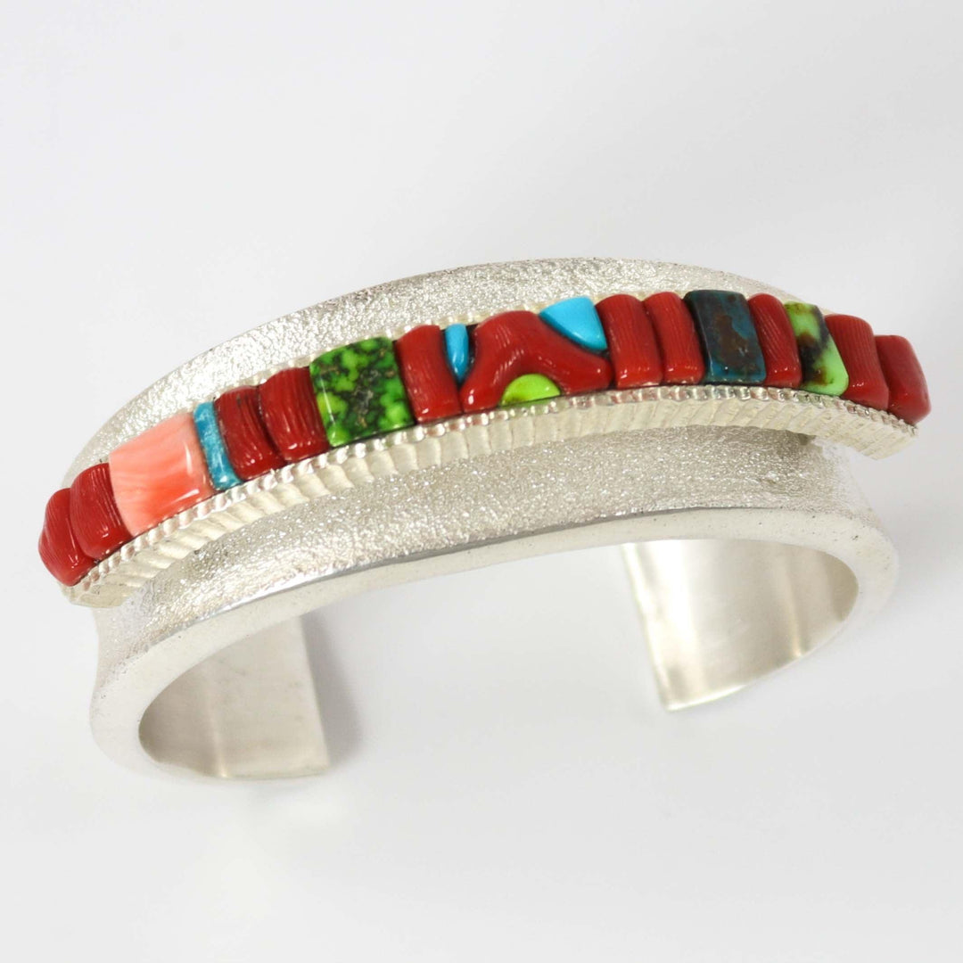 Multi-Stone Inlay Cuff