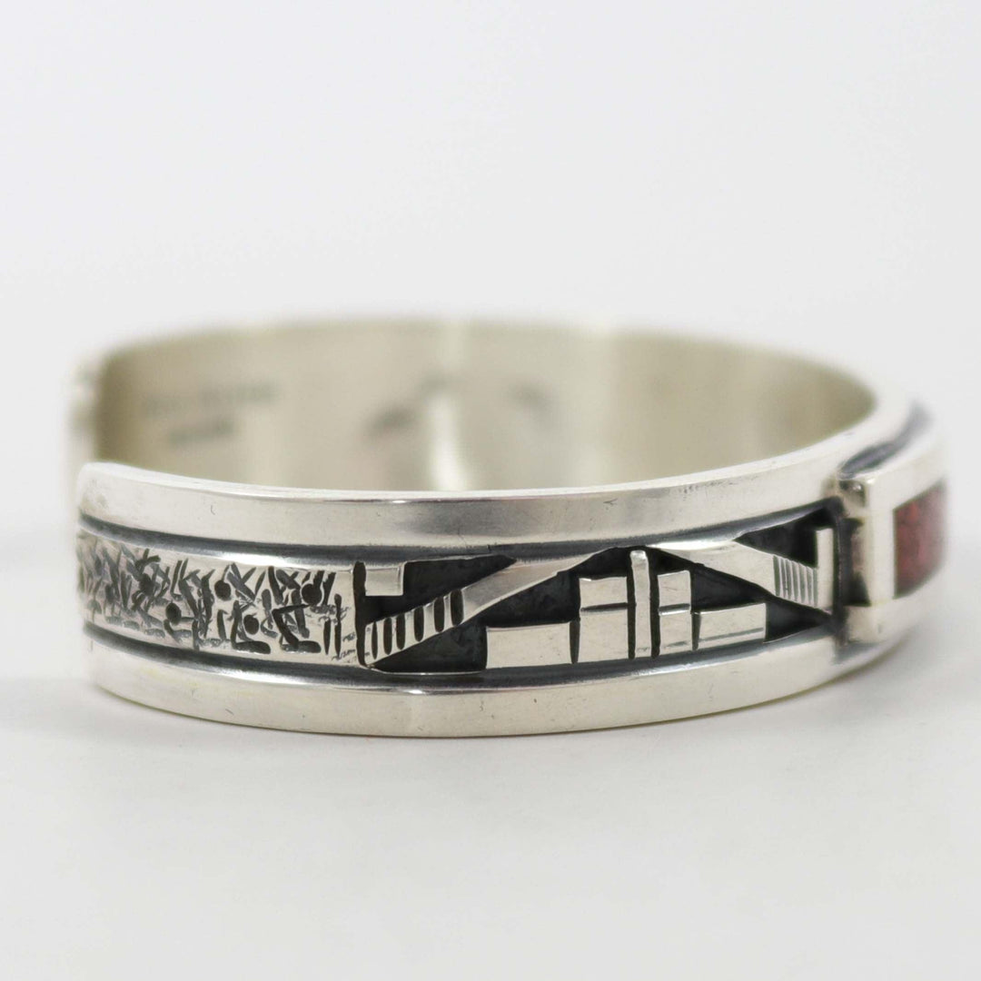 Coral Inlay Cuff