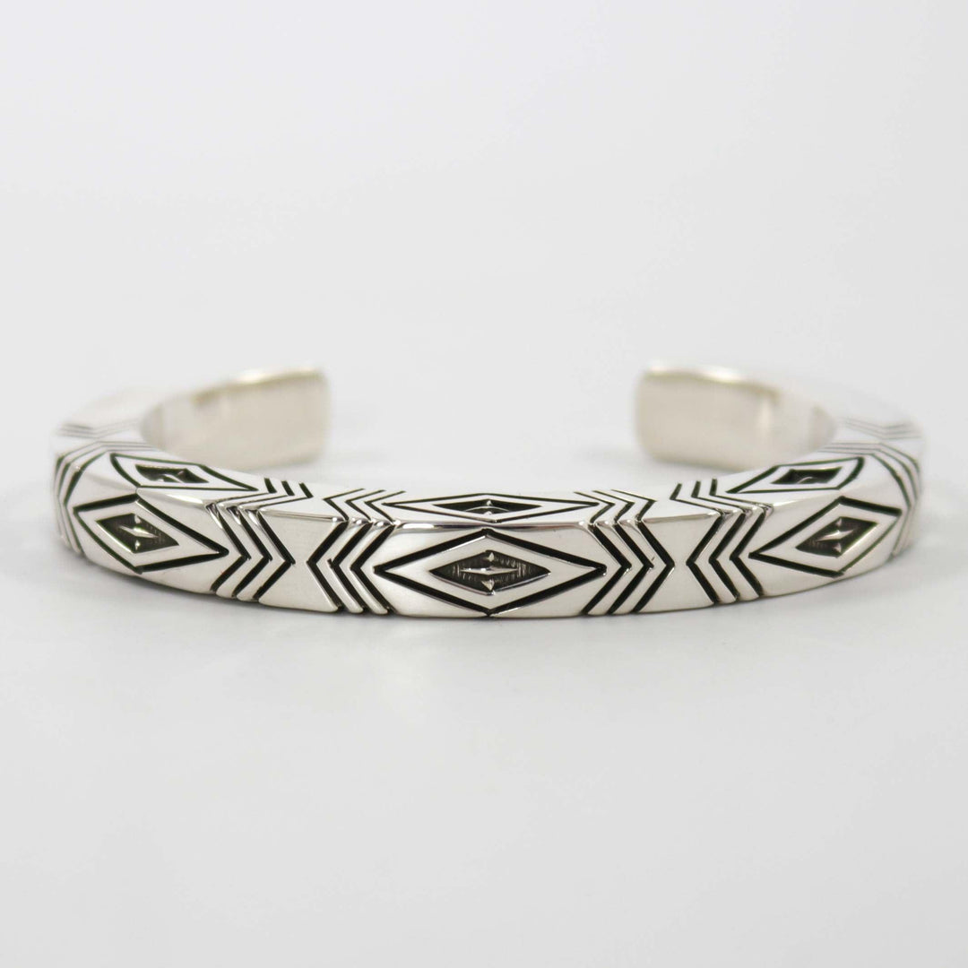 Stamped Silver Cuff