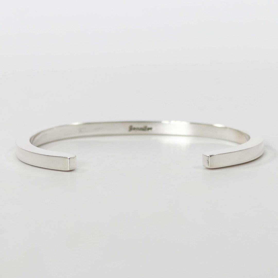 Stamped Silver Cuff
