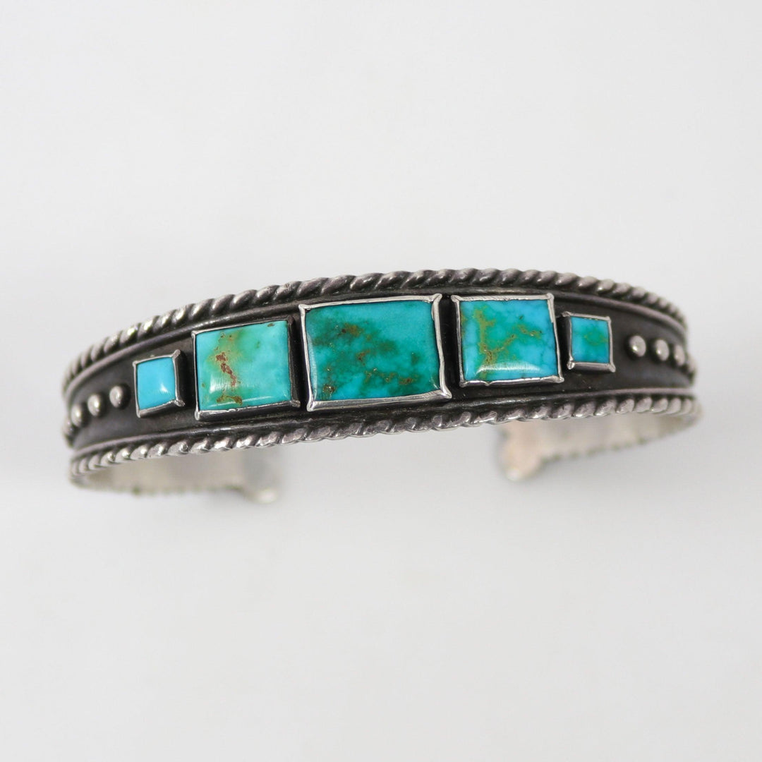 1940s Blue Gem Turquoise Cuff