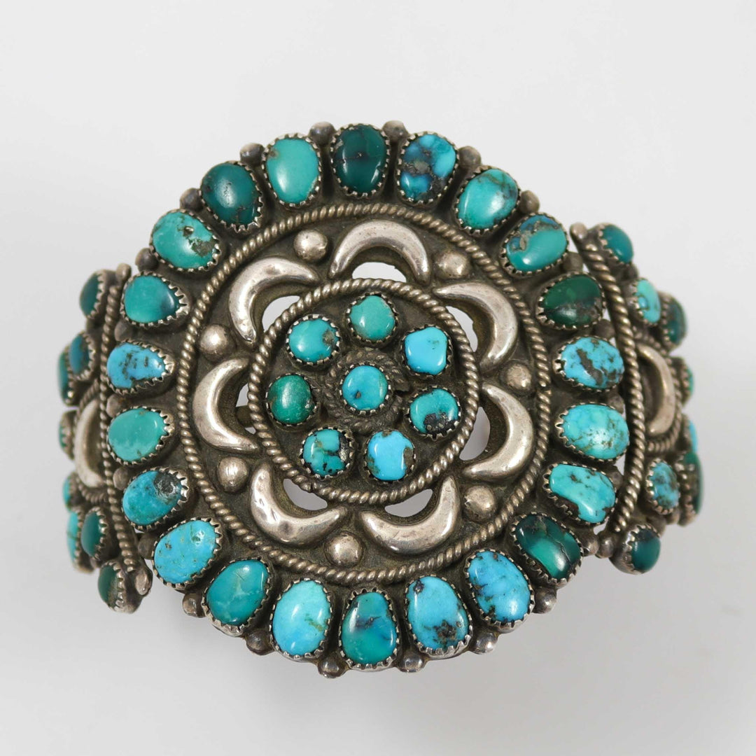 1940s Turquoise Cluster Cuff