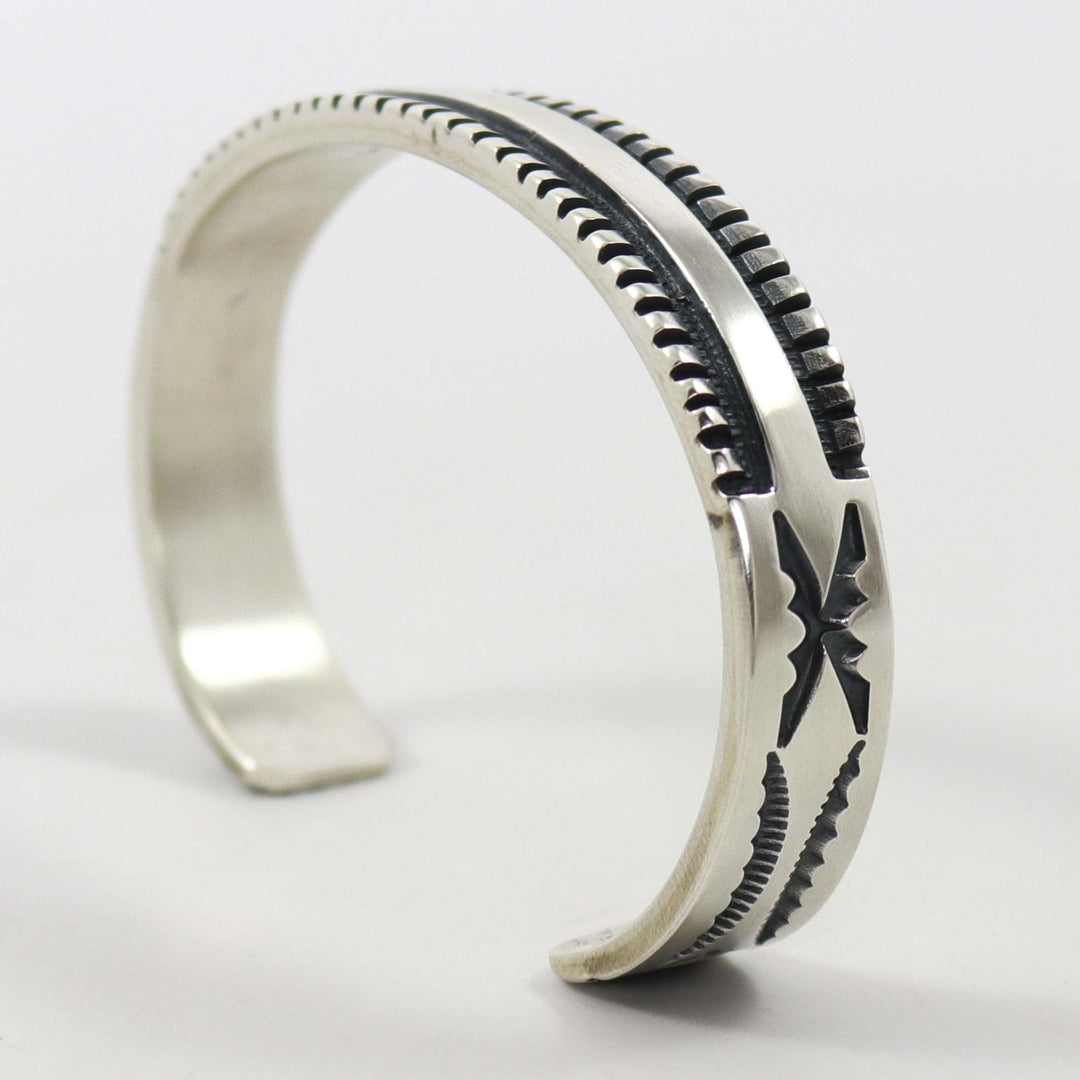 Stamped Silver Cuff