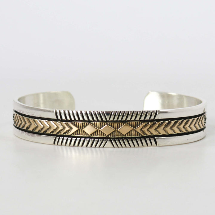 Gold on Silver Cuff