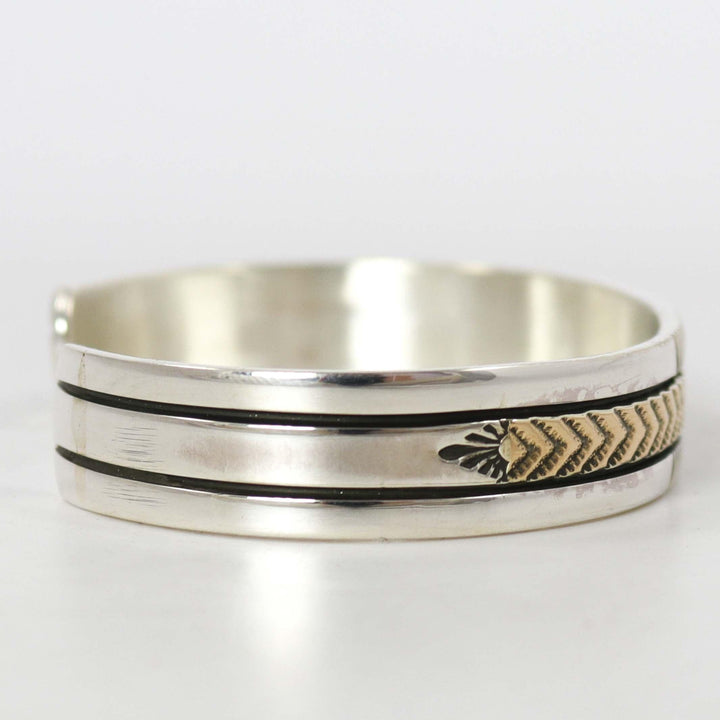 Gold on Silver Cuff