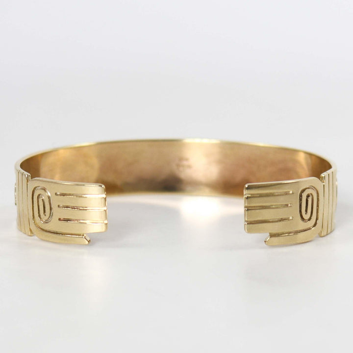 Gold and Turquoise Bear Cuff