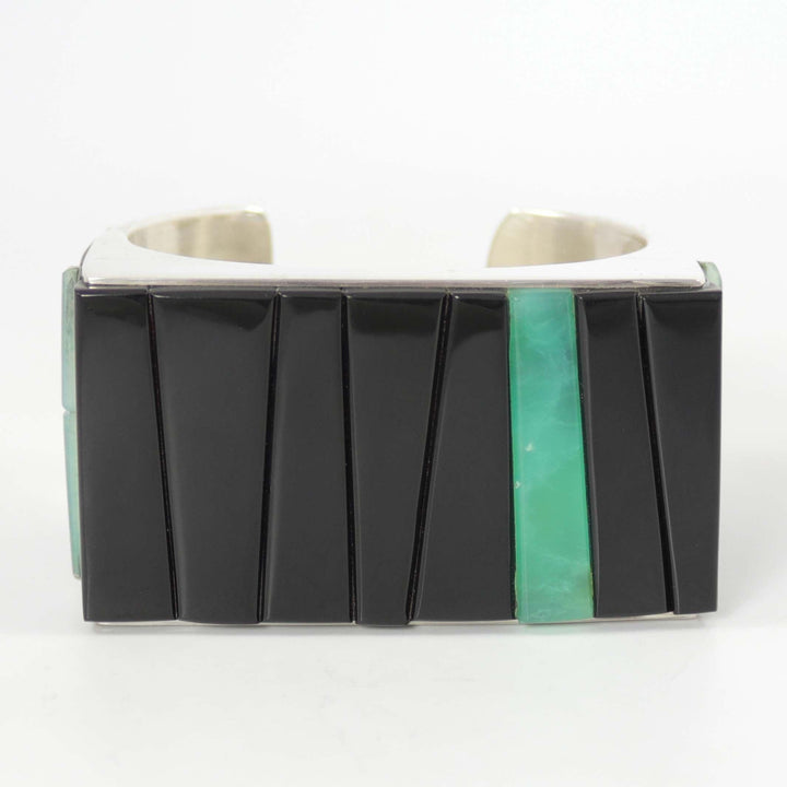 Black Jade and Chrysoprase Cuff