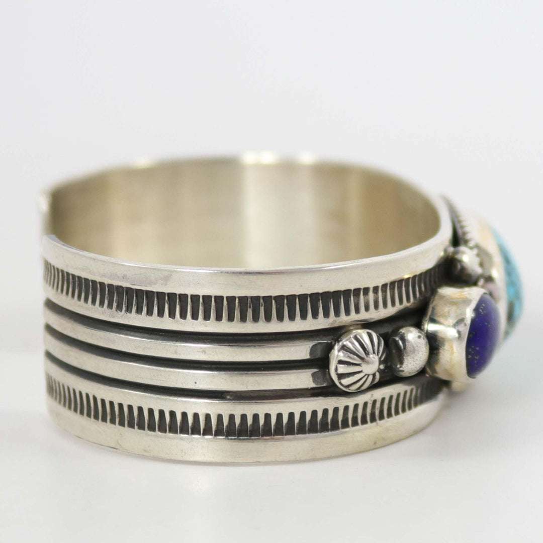 Turquoise and Lapis Cuff