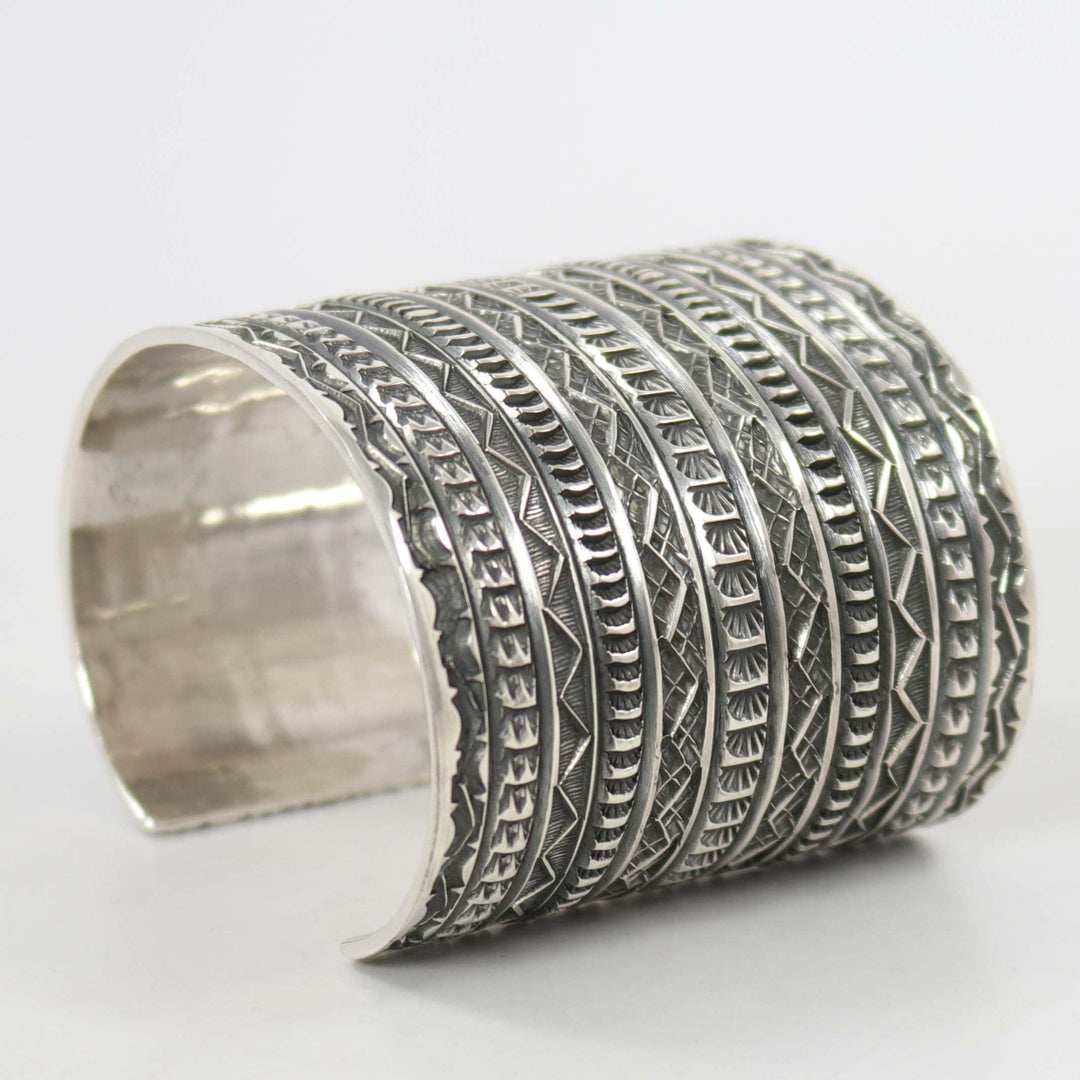 Stamped Silver Cuff