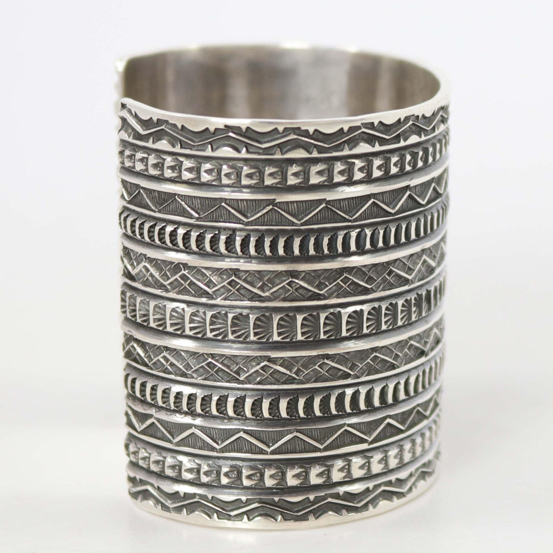 Stamped Silver Cuff