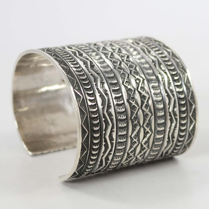 Stamped Silver Cuff