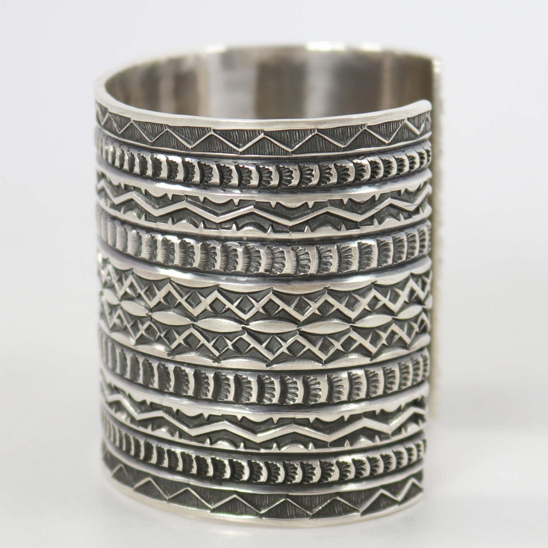 Stamped Silver Cuff